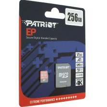 Карта пам'яті micro 256Gb Patriot SDXC (UHS-1 U3) EP Series class 10 V30 (adapter SD)