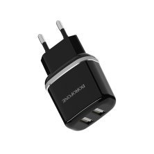Мережевий зарядний пристрій BOROFONE BA25A Outstanding dual USB 2.1A
