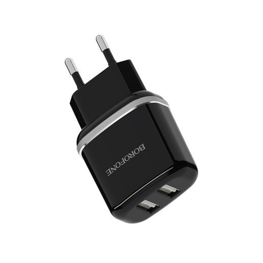 Мережевий зарядний пристрій BOROFONE BA25A Outstanding dual USB 2.1A