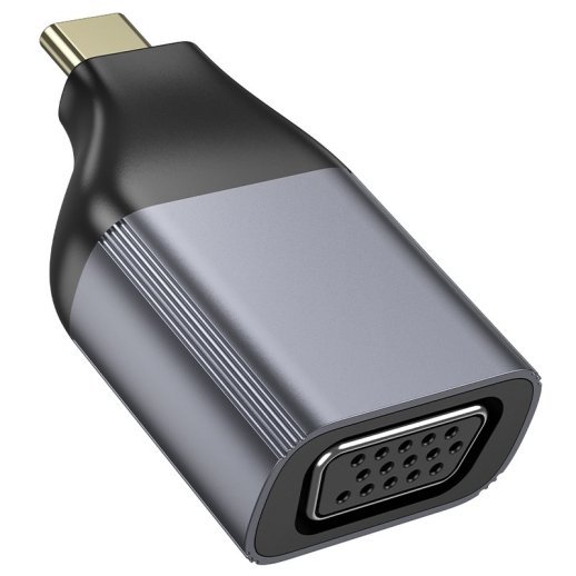 Перехідник HOCO UA34 Type-C - VGA, сірий
