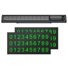 Паркувальна табличка з номером телефону на панель автомобіля BOROFONE FC3, ЧОРНО-СІРИЙ