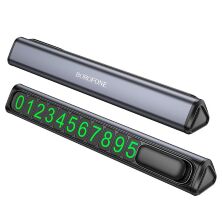 Паркувальна табличка з номером телефону на панель автомобіля BOROFONE FC3, ЧОРНО-СІРИЙ