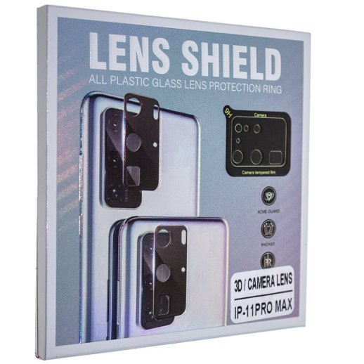 Захисне скло для камери 3D LENS SHIELD APPLE IPHONE 11 PRO MAX чорний