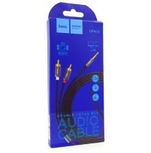 Аудіокабель HOCO UPA10 3,5 мм штекер (male) на 2 RCA штекери (male), 1,50м, ЧОРНИЙ