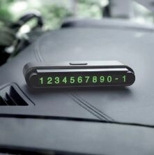 Паркувальна табличка з номером телефону на панель автомобіля HOCO CPH19, ЧОРНИЙ