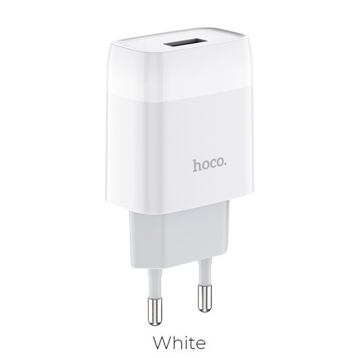 Мережевий зарядний пристрій HOCO C72A USB 2.1A, білий