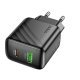 Мережевий зарядний пристрій HOCO CS25A TYPE-C PD 20W + USB QC3.0, чорний
