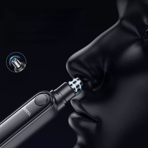 Електричний тример для волосся в носі HOCO HP33 з дисплеєм, МЕТАЛЕВИЙ СІРИЙ