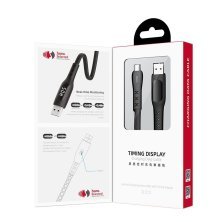 USB Кабель HOCO S6 Таймер LCD USB - Micro USB 1.20М, чорний