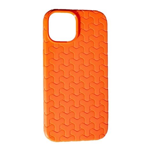Чохол Leather Case Weaving для Apple iPhone 15 Orange