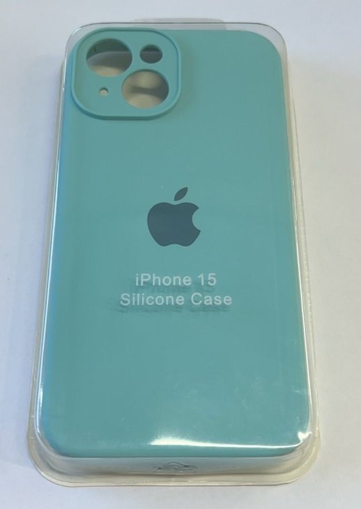 Чехол Silicone Case Copy Apple iPhone 15 Square Mint, 16