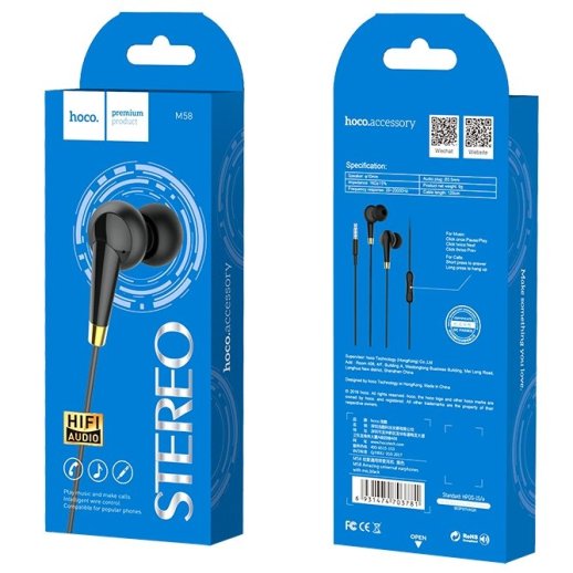 Дротові навушники HOCO M58, чорний