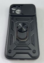 Armor Case With Curtain for Apple Iphone 14 Чорний