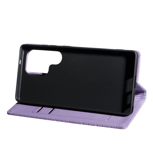 Книга Deluxe для Samsung S25 Ultra Purple