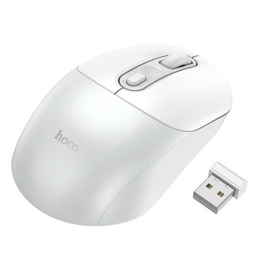 Мишка бездротова HOCO GM28, біло-сірий