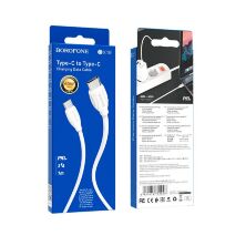 USB-C кабель BOROFONE BX19 Double-speed 60W charging data Type-C to Type-C Білий