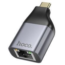 Перехідник HOCO UA35 Type-C - RJ45, сірий