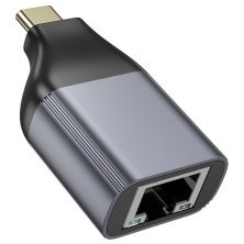 Перехідник HOCO UA35 Type-C - RJ45, сірий