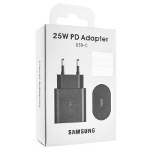 Мережевий зарядний пристрій SAMSUNG 25W PD TYPE-C (EP-TA800), чорний в упаковці (D)