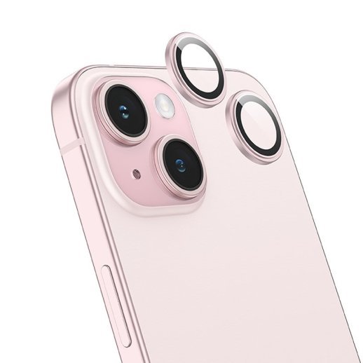 Скло для камери HOCO V14 APPLE iPhone 16 | 16 PLUS, рожевий