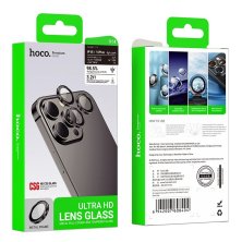 Скло для камери HOCO V14 APPLE iPhone 16 | 16 PLUS, рожевий