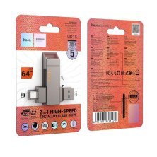 Флеш-память HOCO UD15 Type-C (USB3.2/64Gb) (серый)