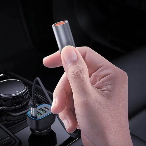 Прикурювач HOCO UA30 Type-C, ЧОРНИЙ