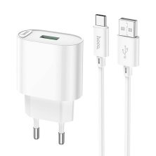 Мережевий зарядний пристрій HOCO C109A QC3.0 + кабель USB - TYPE-C, білий