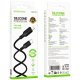 USB-C кабель BOROFONE BX113 Type-C - Lightning SILICONE, 2.4A, 3 метри, чорний