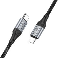 USB-C кабель HOCO X102 Fresh 27W Type-C - Lightning, 1м, чорний