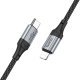 USB-C кабель HOCO X102 Fresh 27W Type-C - Lightning, 1м, чорний