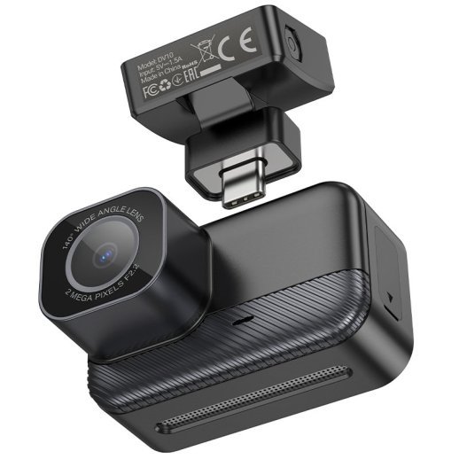 Автомобільний відеореєстратор HOCO DV10 mini screen dashcam, чорний