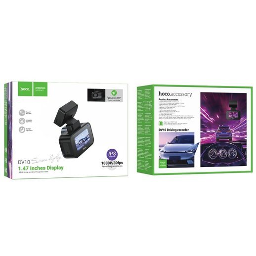 Автомобільний відеореєстратор HOCO DV10 mini screen dashcam, чорний