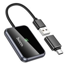 Адаптер бездротового CarPlay HOCO HU1 Way Car Wireless CarPlay Adapter (USB-A/Type-C), чорний
