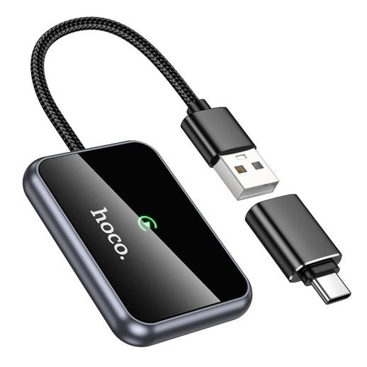 Адаптер бездротового CarPlay HOCO HU1 Way Car Wireless CarPlay Adapter (USB-A/Type-C), чорний