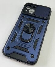 Armor Case With Curtain for Apple Iphone 14 Dark Blue