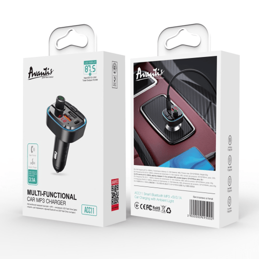 Автомобільний FM Модулятор Avantis ACC11 with Ambilight