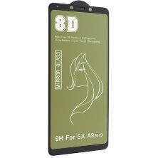 Защитное стекло для телефона 8D MIRROR SAMSUNG A920 Galaxy A9 (2018) ЧЁРНО-ЗОЛОТОЙ