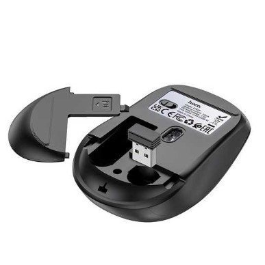 Мишка бездротова HOCO GM28, чорно сірий