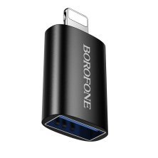 Перехідник OTG BOROFONE BV26 Lightning  -  USB 2.0, чорний