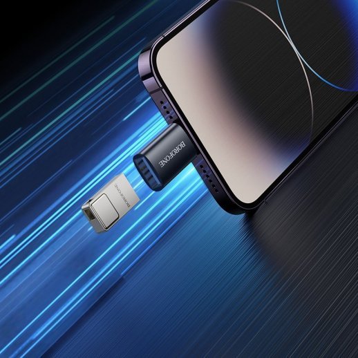 Перехідник OTG BOROFONE BV26 Lightning  -  USB 2.0, чорний