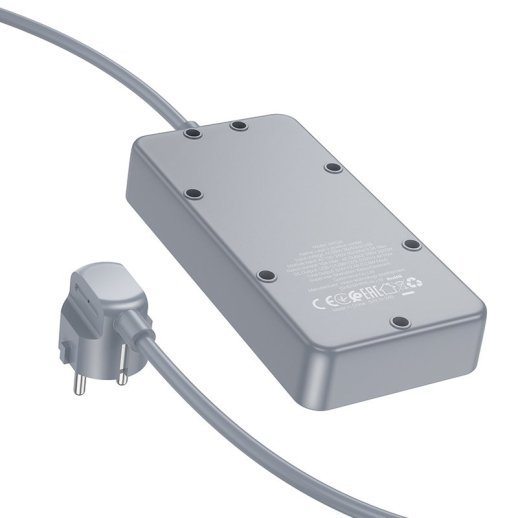 Сетевой удлинитель Borofone BAC2A (3USB/1Type-C/3xSocket) 1,5м (черный)