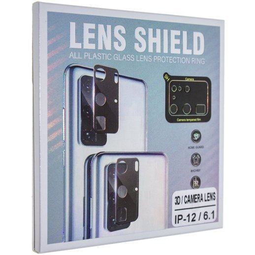 Захисне скло для камери 3D LENS SHIELD APPLE IPHONE 12 6,1" чорний
