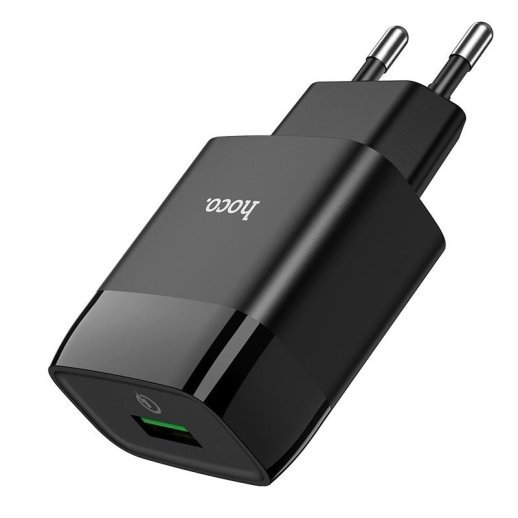 Мережевий зарядний пристрій HOCO C72Q USB QC3.0, чорний