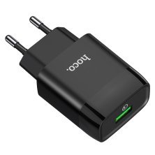 Мережевий зарядний пристрій HOCO C72Q USB QC3.0, чорний