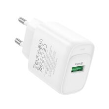 Мережевий зарядний пристрій HOCO C140A USB QC3.0 18W, білий