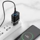 Мережевий зарядний пристрій HOCO C12Q SMART USB QC3.0 + кабель USB - TYPE-C, чорний