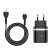 Мережевий зарядний пристрій HOCO C12Q SMART USB QC3.0 + кабель USB - TYPE-C, чорний