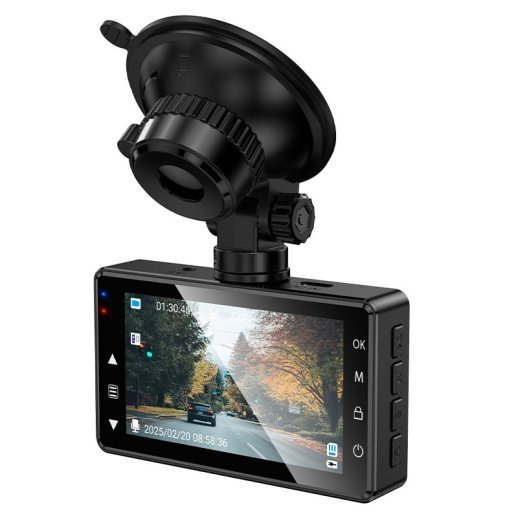 Автомобільний відеореєстратор HOCO DV14 3" IPS, 720P (Metal Gray)