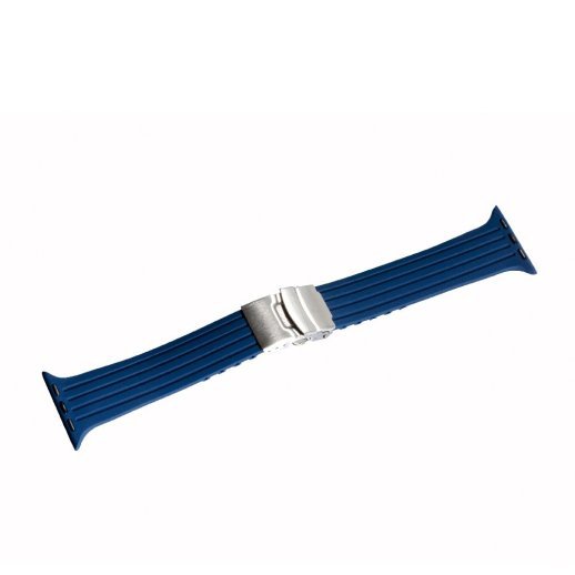 Силіконовий чохолРемінець and Metal Lok для Apple Watch 38/40/41 mm Dark Blue